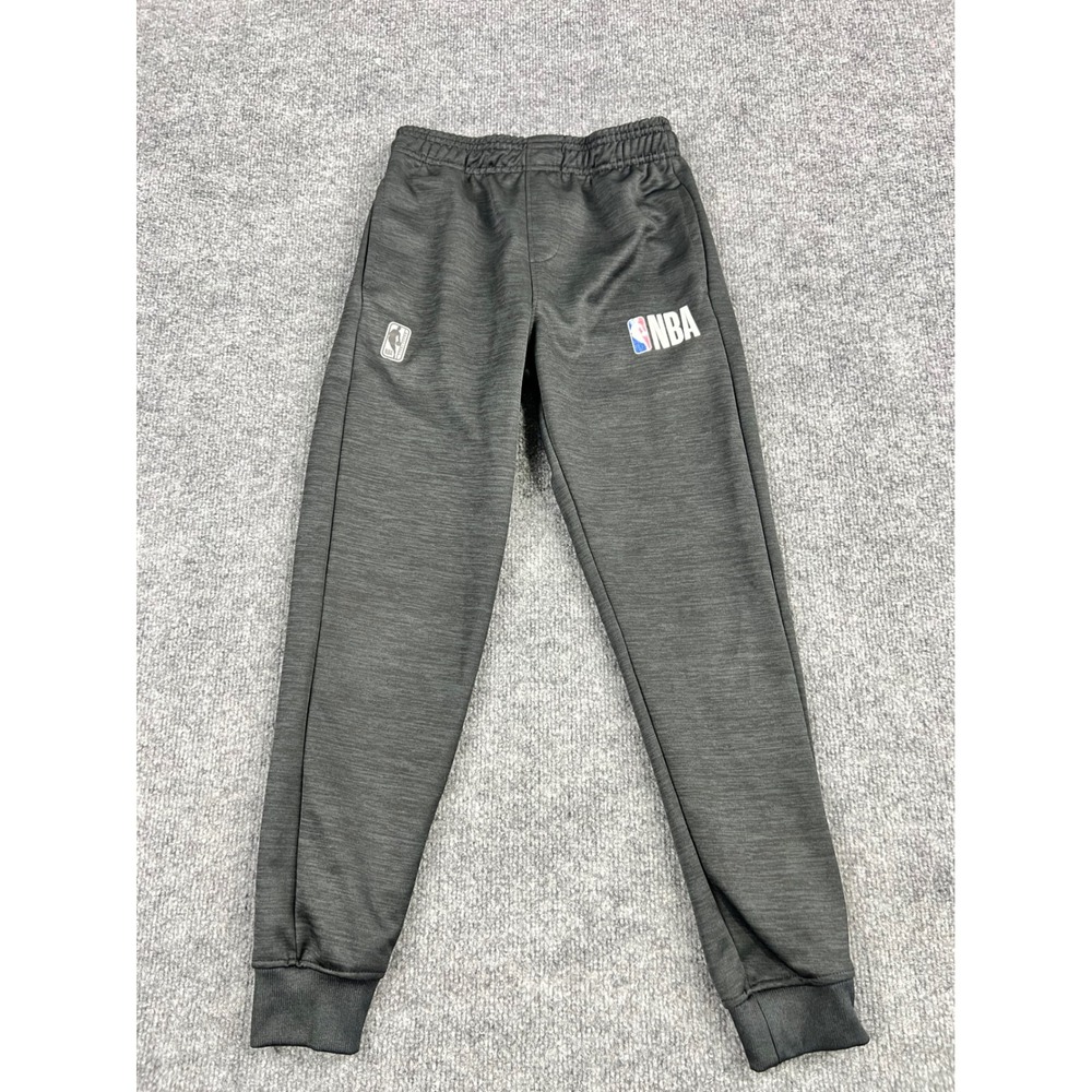 NBA Youth Joggers Charcoal Gray Heathered Basketball Pants Size 10-12 Kids